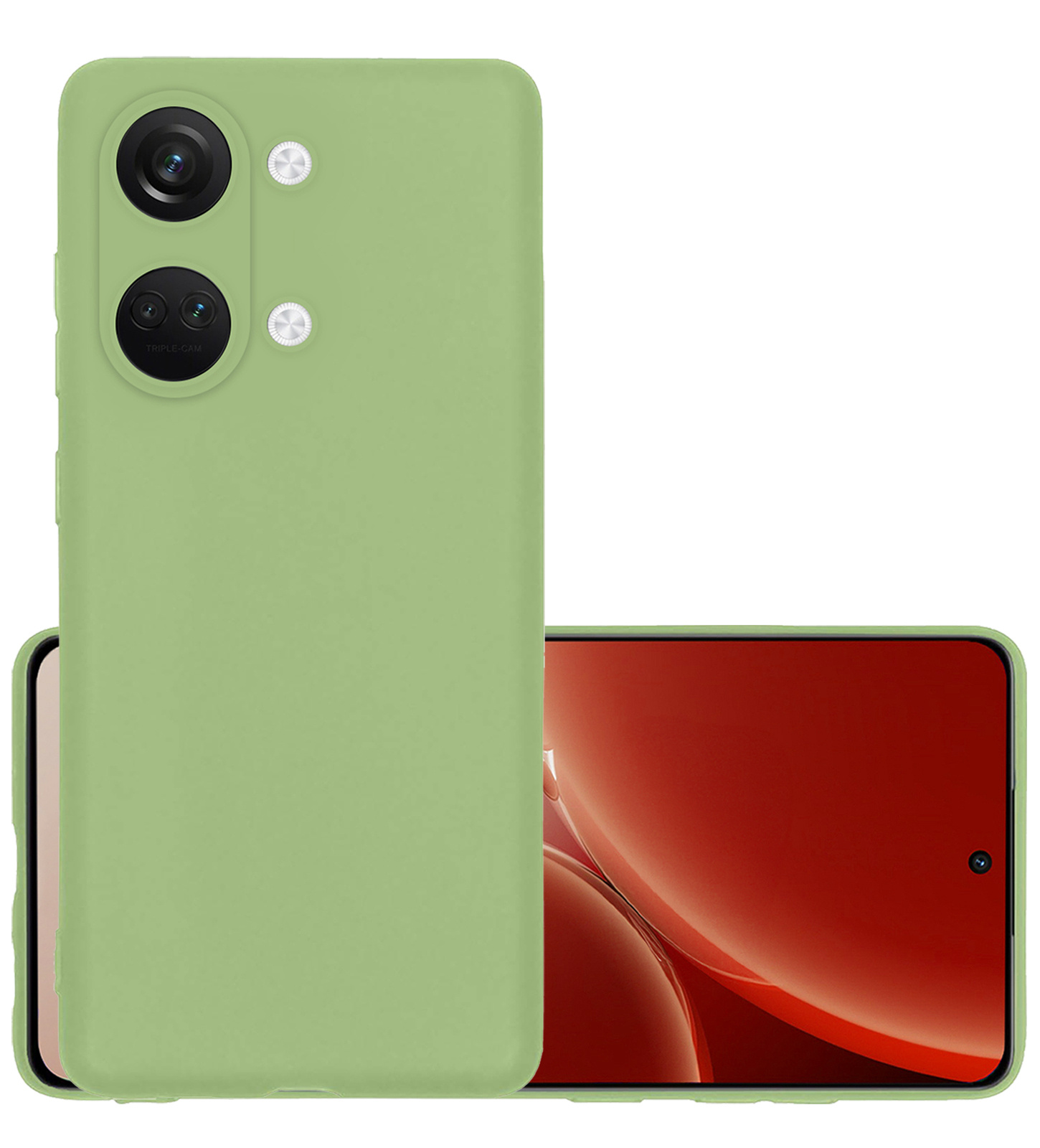 NoXx Hoes Geschikt voor OnePlus Nord 3 Hoesje Cover Siliconen Back Case Hoes - Groen