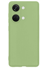 NoXx Hoes Geschikt voor OnePlus Nord 3 Hoesje Cover Siliconen Back Case Hoes - Groen