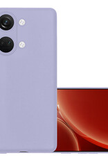 NoXx Hoes Geschikt voor OnePlus Nord 3 Hoesje Cover Siliconen Back Case Hoes - Lila