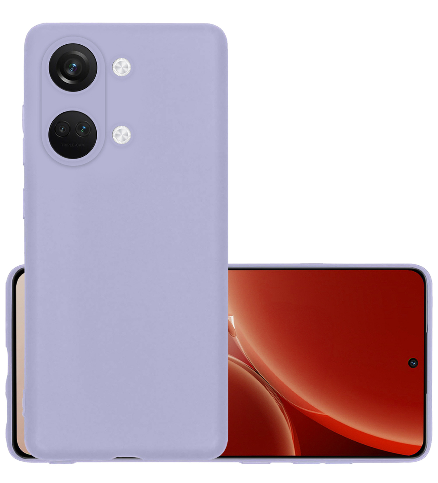 NoXx Hoes Geschikt voor OnePlus Nord 3 Hoesje Cover Siliconen Back Case Hoes - Lila