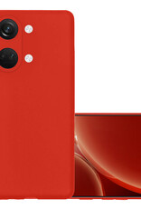 NoXx Hoes Geschikt voor OnePlus Nord 3 Hoesje Cover Siliconen Back Case Hoes - Rood