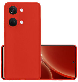 NoXx NoXx OnePlus Nord 3 Hoesje Siliconen - Rood