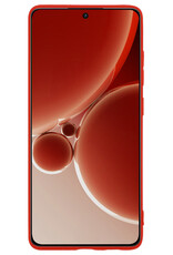 NoXx Hoes Geschikt voor OnePlus Nord 3 Hoesje Cover Siliconen Back Case Hoes - Rood