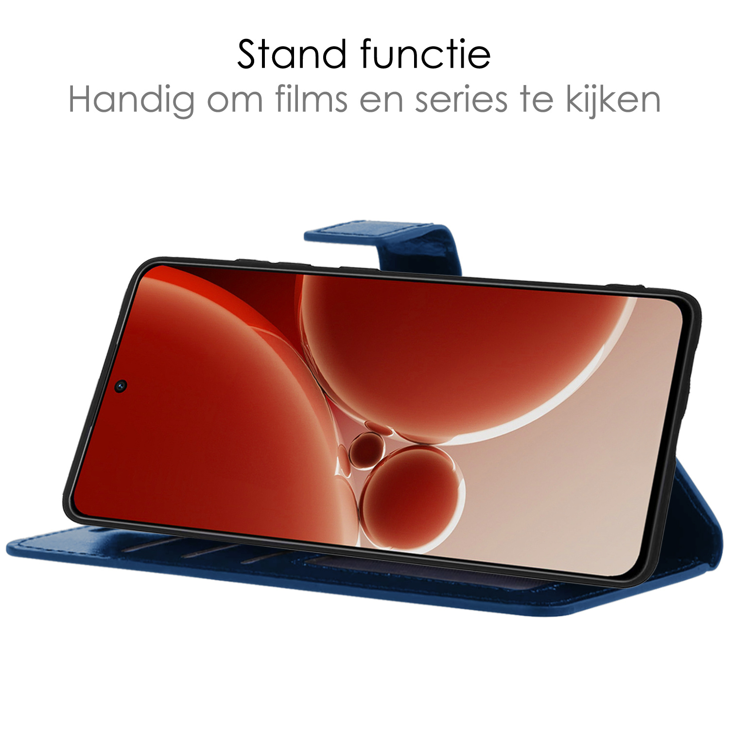 NoXx Hoes Geschikt voor OnePlus Nord 3 Hoesje Book Case Hoes Flip Cover Wallet Bookcase - Donkerblauw