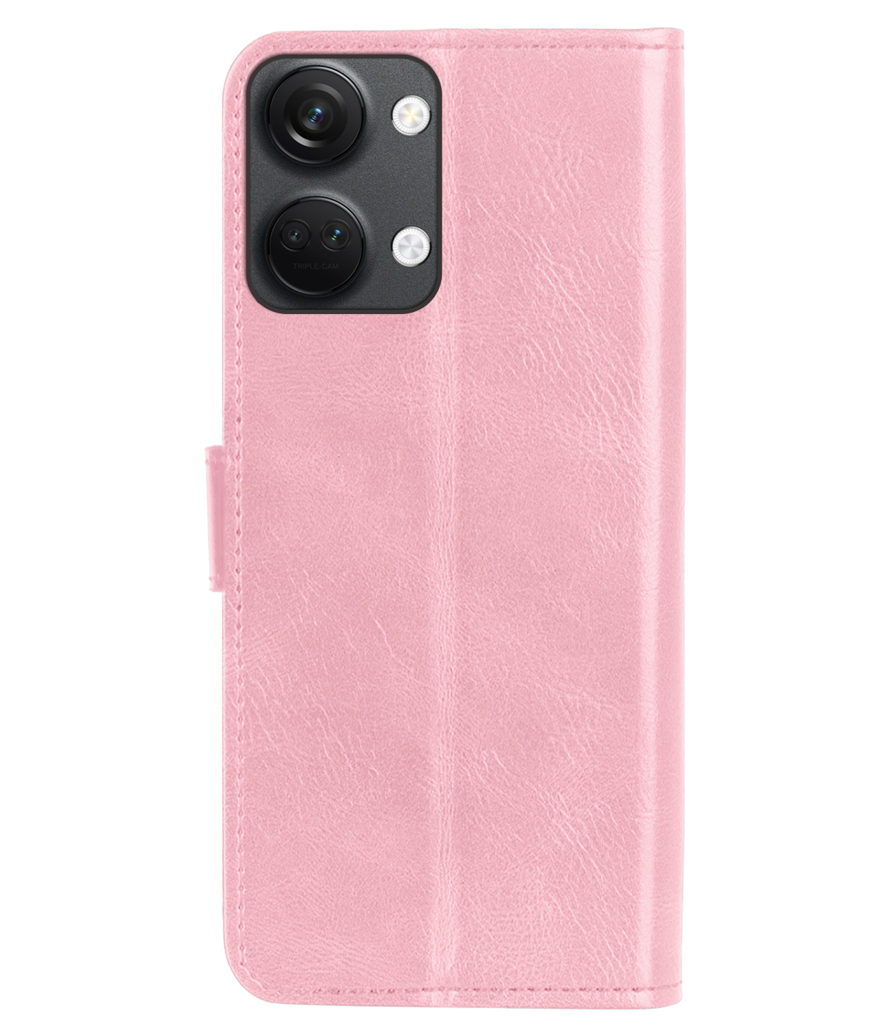 NoXx Hoes Geschikt voor OnePlus Nord 3 Hoesje Book Case Hoes Flip Cover Wallet Bookcase - Lichtroze