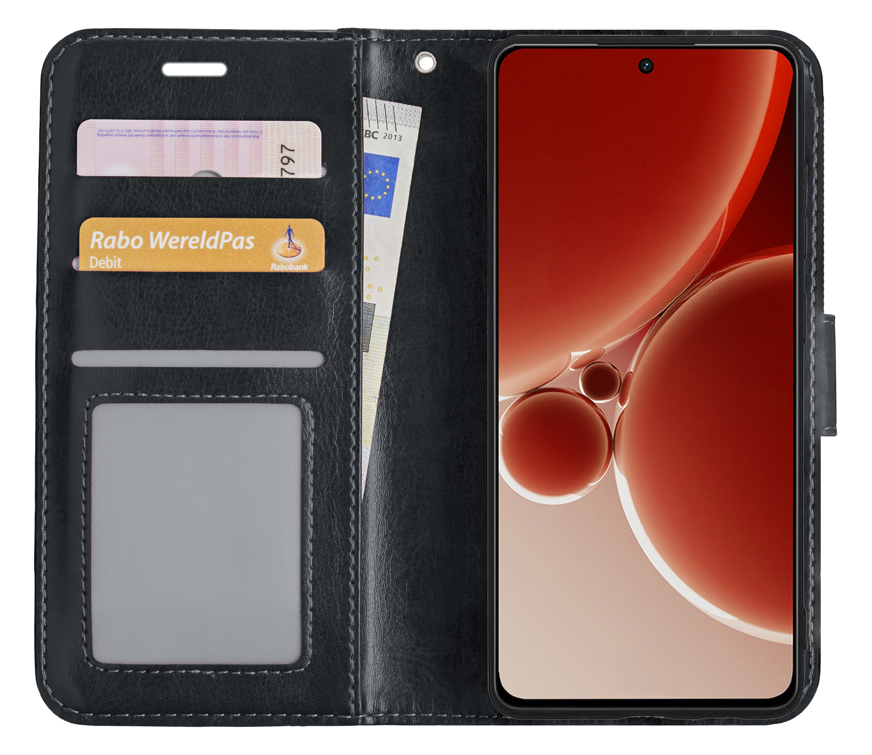 NoXx Hoes Geschikt voor OnePlus Nord 3 Hoesje Book Case Hoes Flip Cover Wallet Bookcase - Zwart