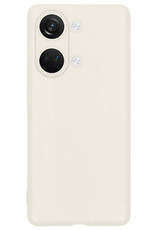 Nomfy Hoesje Geschikt voor OnePlus Nord 3 Hoesje Siliconen Cover Case - Hoes Geschikt voor OnePlus Nord 3 Hoes Back Case - Wit