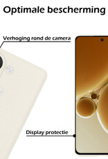 Nomfy Hoesje Geschikt voor OnePlus Nord 3 Hoesje Siliconen Cover Case - Hoes Geschikt voor OnePlus Nord 3 Hoes Back Case - Wit