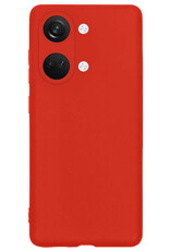 Nomfy Hoesje Geschikt voor OnePlus Nord 3 Hoesje Siliconen Cover Case - Hoes Geschikt voor OnePlus Nord 3 Hoes Back Case - Rood