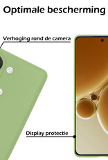 Nomfy Hoesje Geschikt voor OnePlus Nord 3 Hoesje Siliconen Cover Case - Hoes Geschikt voor OnePlus Nord 3 Hoes Back Case - Groen