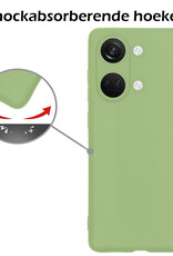 Nomfy Hoesje Geschikt voor OnePlus Nord 3 Hoesje Siliconen Cover Case - Hoes Geschikt voor OnePlus Nord 3 Hoes Back Case - Groen