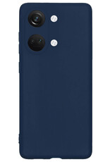Nomfy Hoesje Geschikt voor OnePlus Nord 3 Hoesje Siliconen Cover Case - Hoes Geschikt voor OnePlus Nord 3 Hoes Back Case - Donkerblauw