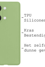 BASEY. Hoes Geschikt voor OnePlus Nord 3 Hoesje Siliconen Back Cover Case - Hoesje Geschikt voor OnePlus Nord 3 Hoes Cover Hoesje - Groen - 2 Stuks