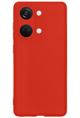 BASEY. Hoes Geschikt voor OnePlus Nord 3 Hoesje Siliconen Back Cover Case - Hoesje Geschikt voor OnePlus Nord 3 Hoes Cover Hoesje - Rood - 2 Stuks