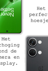 BASEY. Hoes Geschikt voor OnePlus Nord 3 Hoesje Siliconen Back Cover Case - Hoesje Geschikt voor OnePlus Nord 3 Hoes Cover Hoesje - Transparant - 2 Stuks