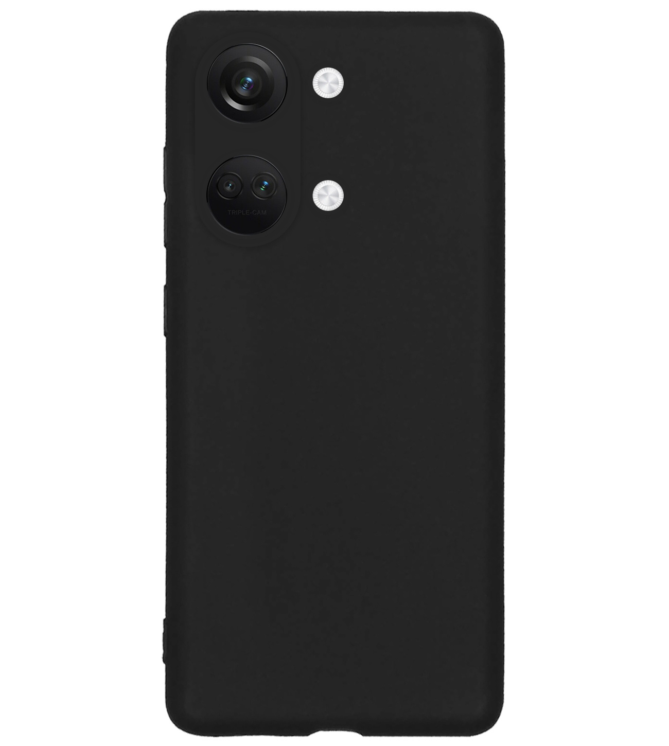 BASEY. Hoes Geschikt voor OnePlus Nord 3 Hoesje Siliconen Back Cover Case - Hoesje Geschikt voor OnePlus Nord 3 Hoes Cover Hoesje - Zwart - 2 Stuks