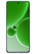BASEY. Hoes Geschikt voor OnePlus Nord 3 Hoesje Siliconen Back Cover Case Met Screenprotector - Hoesje Geschikt voor OnePlus Nord 3 Hoes Cover Hoesje - Lila