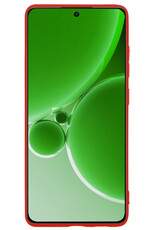 BASEY. Hoes Geschikt voor OnePlus Nord 3 Hoesje Siliconen Back Cover Case Met Screenprotector - Hoesje Geschikt voor OnePlus Nord 3 Hoes Cover Hoesje - Rood