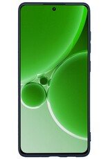 BASEY. Hoes Geschikt voor OnePlus Nord 3 Hoesje Siliconen Back Cover Case Met 2x Screenprotector - Hoesje Geschikt voor OnePlus Nord 3 Hoes Cover Hoesje - Donkerblauw