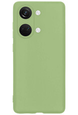 BASEY. Hoes Geschikt voor OnePlus Nord 3 Hoesje Siliconen Back Cover Case Met 2x Screenprotector - Hoesje Geschikt voor OnePlus Nord 3 Hoes Cover Hoesje - Groen