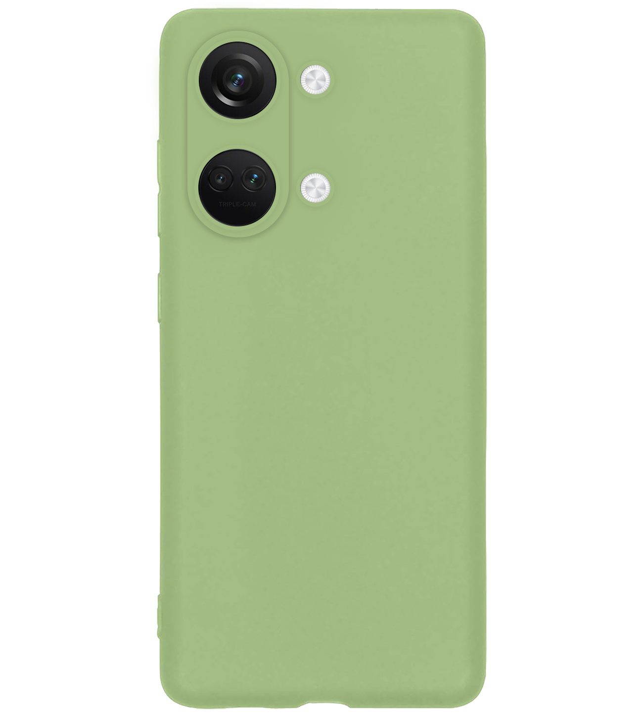 BASEY. Hoes Geschikt voor OnePlus Nord 3 Hoesje Siliconen Back Cover Case Met 2x Screenprotector - Hoesje Geschikt voor OnePlus Nord 3 Hoes Cover Hoesje - Groen