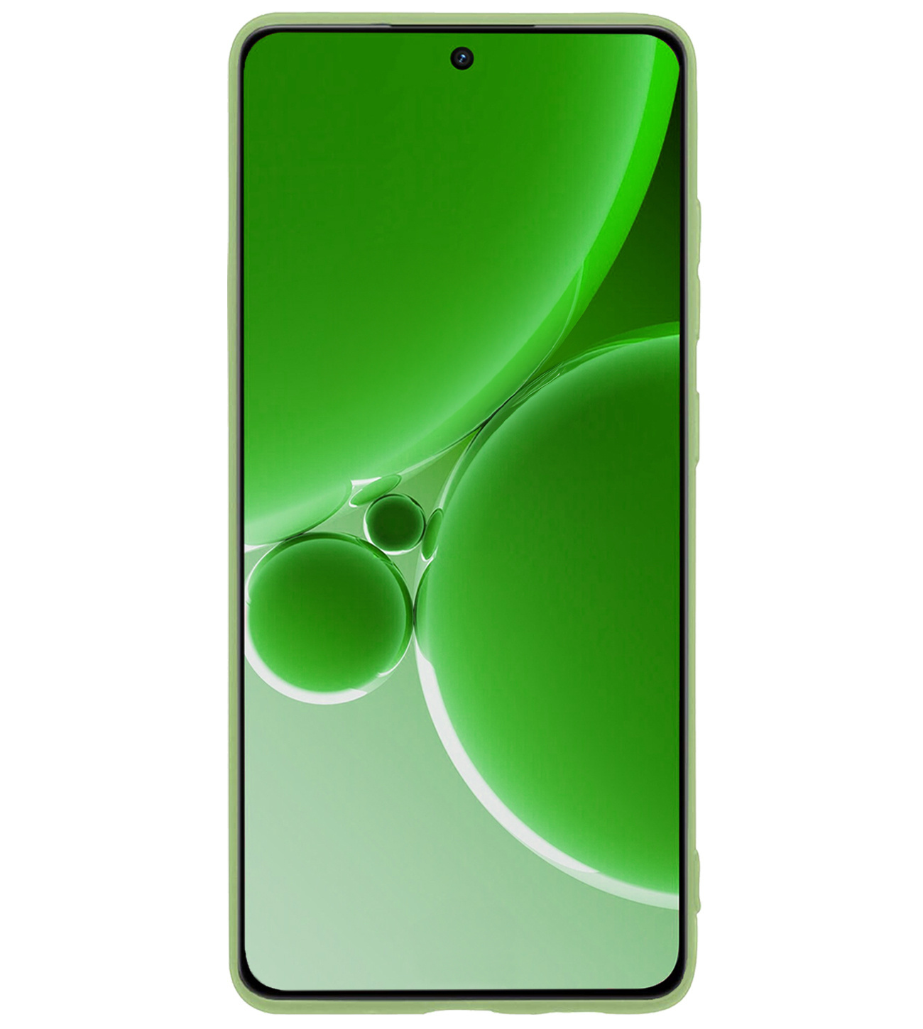 BASEY. Hoes Geschikt voor OnePlus Nord 3 Hoesje Siliconen Back Cover Case Met 2x Screenprotector - Hoesje Geschikt voor OnePlus Nord 3 Hoes Cover Hoesje - Groen