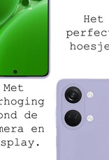 BASEY. Hoes Geschikt voor OnePlus Nord 3 Hoesje Siliconen Back Cover Case Met 2x Screenprotector - Hoesje Geschikt voor OnePlus Nord 3 Hoes Cover Hoesje - Lila