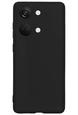 BASEY. Hoes Geschikt voor OnePlus Nord 3 Hoesje Siliconen Back Cover Case Met 2x Screenprotector - Hoesje Geschikt voor OnePlus Nord 3 Hoes Cover Hoesje - Zwart