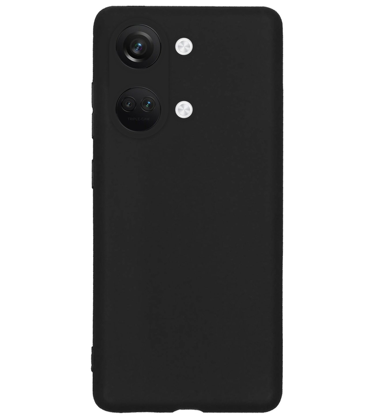 BASEY. Hoes Geschikt voor OnePlus Nord 3 Hoesje Siliconen Back Cover Case Met 2x Screenprotector - Hoesje Geschikt voor OnePlus Nord 3 Hoes Cover Hoesje - Zwart