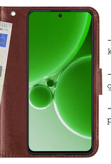 BASEY. Hoes Geschikt voor OnePlus Nord 3 Hoesje Bookcase Hoes Flip Case Book Cover Met Screenprotector - Hoesje Geschikt voor OnePlus Nord 3 Hoes Book Case Hoesje - Bruin