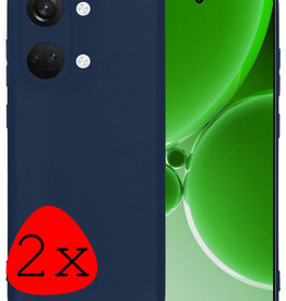 BASEY. BASEY. OnePlus Nord 3 Hoesje Siliconen - Donkerblauw - 2 PACK