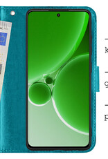 BASEY. Hoes Geschikt voor OnePlus Nord 3 Hoesje Bookcase Hoes Flip Case Book Cover Met Screenprotector - Hoesje Geschikt voor OnePlus Nord 3 Hoes Book Case Hoesje - Turquoise