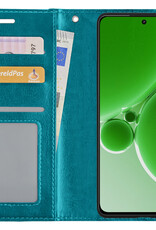 BASEY. Hoes Geschikt voor OnePlus Nord 3 Hoesje Bookcase Hoes Flip Case Book Cover Met Screenprotector - Hoesje Geschikt voor OnePlus Nord 3 Hoes Book Case Hoesje - Turquoise