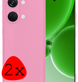 BASEY. BASEY. OnePlus Nord 3 Hoesje Siliconen - Lichtroze - 2 PACK