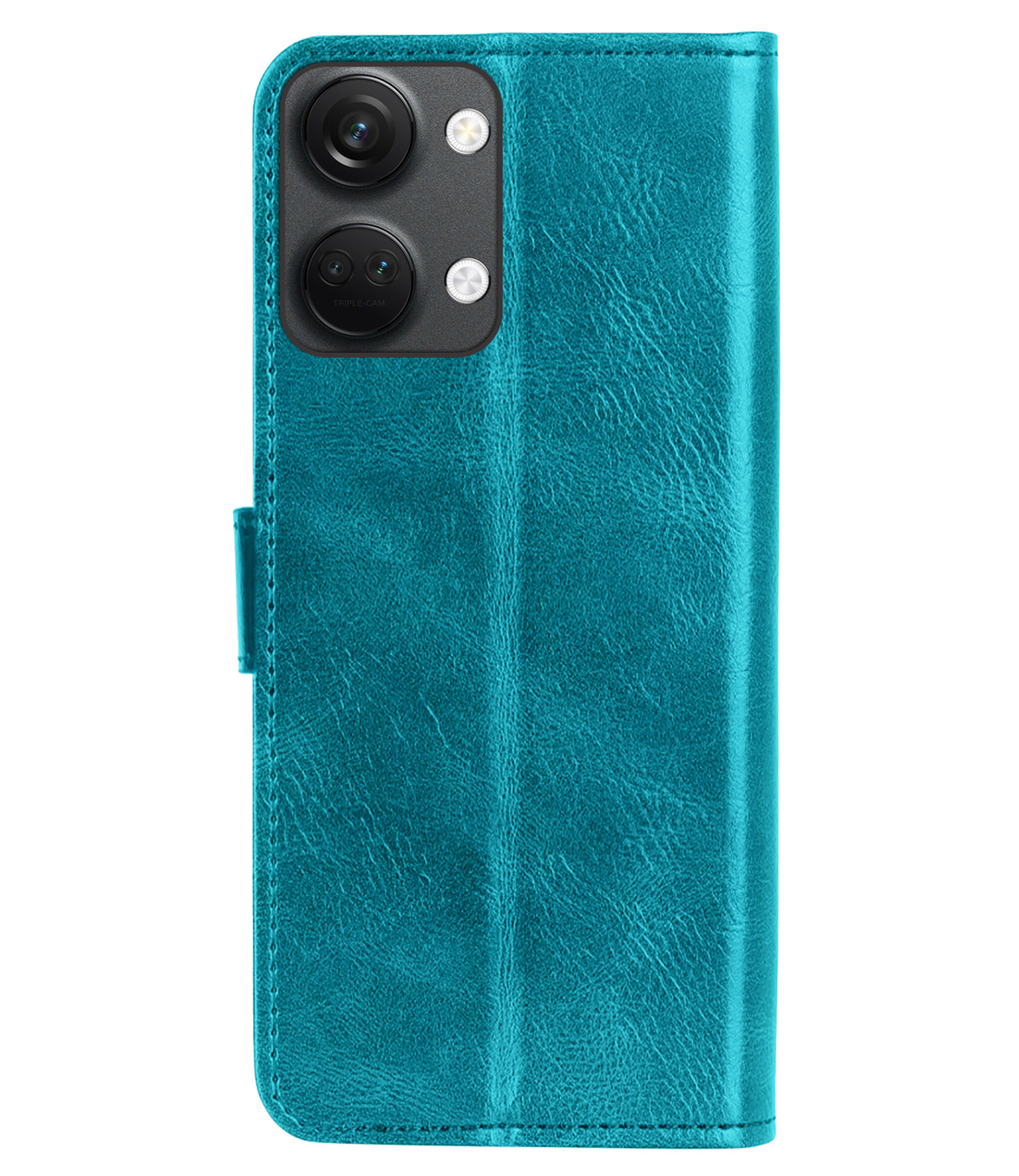 BASEY. Hoes Geschikt voor OnePlus Nord 3 Hoesje Bookcase Hoes Flip Case Book Cover Met Screenprotector - Hoesje Geschikt voor OnePlus Nord 3 Hoes Book Case Hoesje - Turquoise