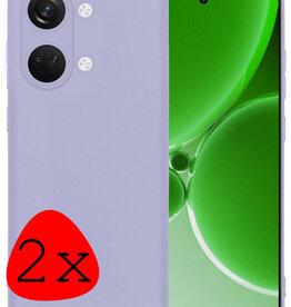 BASEY. BASEY. OnePlus Nord 3 Hoesje Siliconen - Lila - 2 PACK