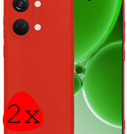 BASEY. BASEY. OnePlus Nord 3 Hoesje Siliconen - Rood - 2 PACK