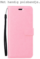 BASEY. Hoes Geschikt voor OnePlus Nord 3 Hoesje Bookcase Hoes Flip Case Book Cover Met 2x Screenprotector - Hoesje Geschikt voor OnePlus Nord 3 Hoes Book Case Hoesje - Lichtroze