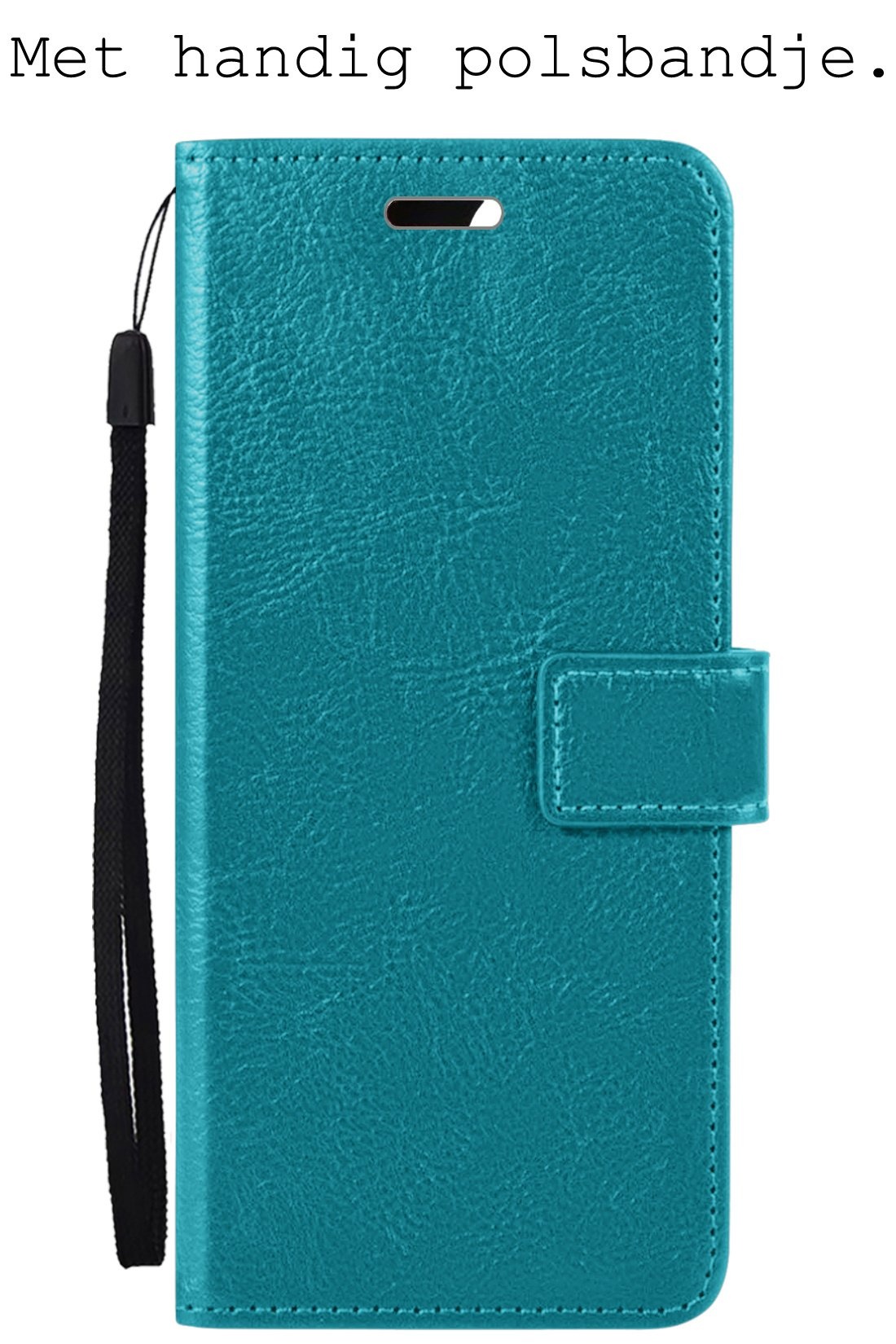 BASEY. Hoes Geschikt voor OnePlus Nord 3 Hoesje Bookcase Hoes Flip Case Book Cover Met 2x Screenprotector - Hoesje Geschikt voor OnePlus Nord 3 Hoes Book Case Hoesje - Turquoise