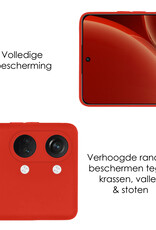 NoXx Hoes Geschikt voor OnePlus Nord 3 Hoesje Cover Siliconen Back Case Hoes - Rood - 2x