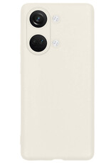 NoXx Hoes Geschikt voor OnePlus Nord 3 Hoesje Cover Siliconen Back Case Hoes - Wit - 2x