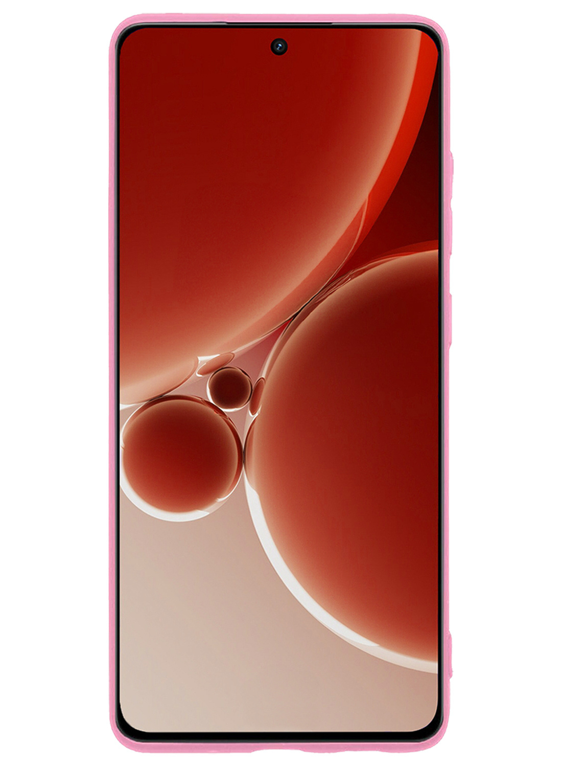 NoXx Hoes Geschikt voor OnePlus Nord 3 Hoesje Cover Siliconen Back Case Hoes Met Screenprotector - Lichtroze