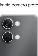 NoXx Hoes Geschikt voor OnePlus Nord 3 Hoesje Cover Siliconen Back Case Hoes Met Screenprotector - Transparant