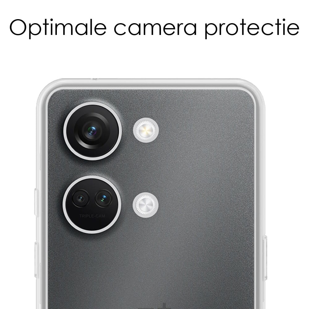 NoXx Hoes Geschikt voor OnePlus Nord 3 Hoesje Cover Siliconen Back Case Hoes Met Screenprotector - Transparant