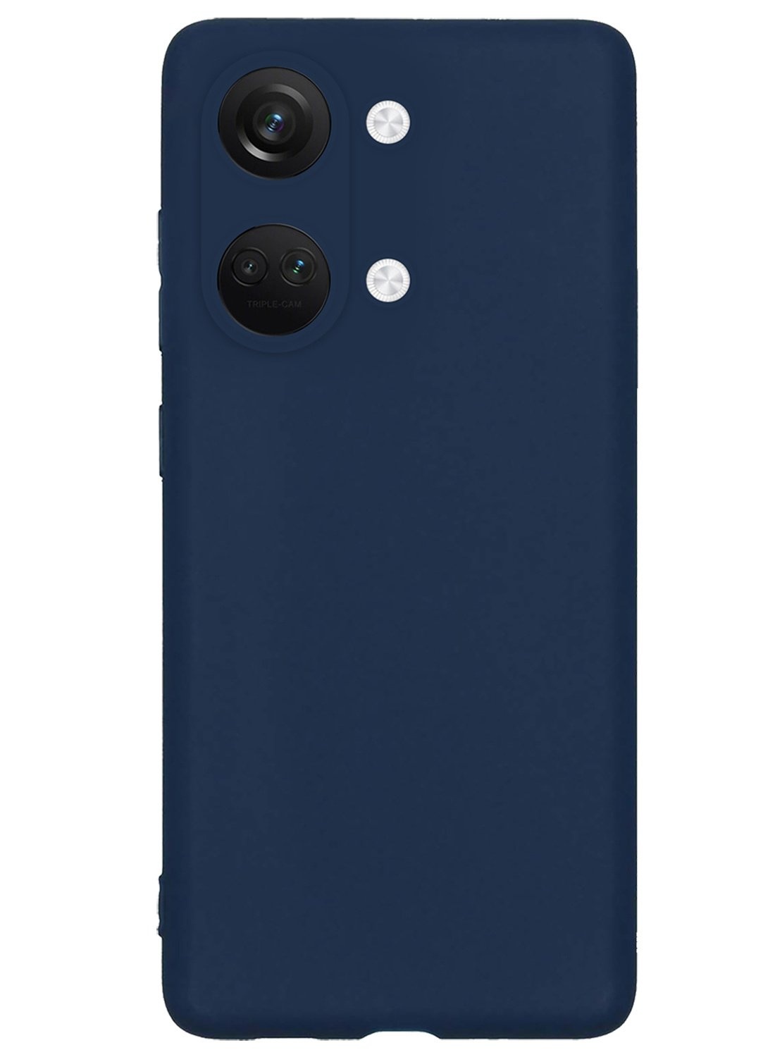 NoXx Hoes Geschikt voor OnePlus Nord 3 Hoesje Cover Siliconen Back Case Hoes Met 2x Screenprotector - Donkerblauw