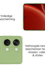 NoXx Hoes Geschikt voor OnePlus Nord 3 Hoesje Cover Siliconen Back Case Hoes Met 2x Screenprotector - Groen