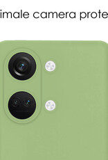 NoXx Hoes Geschikt voor OnePlus Nord 3 Hoesje Cover Siliconen Back Case Hoes Met 2x Screenprotector - Groen