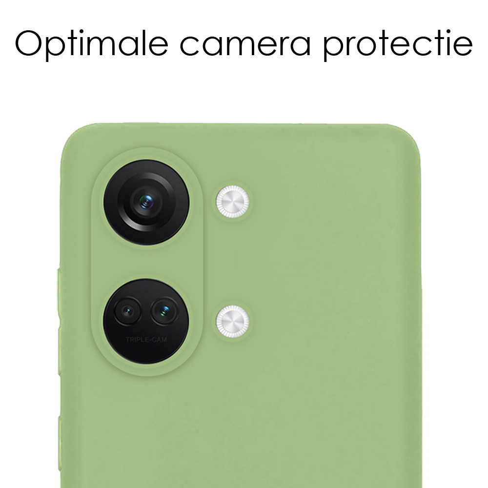 NoXx Hoes Geschikt voor OnePlus Nord 3 Hoesje Cover Siliconen Back Case Hoes Met 2x Screenprotector - Groen