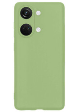 NoXx Hoes Geschikt voor OnePlus Nord 3 Hoesje Cover Siliconen Back Case Hoes Met 2x Screenprotector - Groen