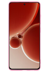 NoXx Hoes Geschikt voor OnePlus Nord 3 Hoesje Cover Siliconen Back Case Hoes Met 2x Screenprotector - Lichtroze